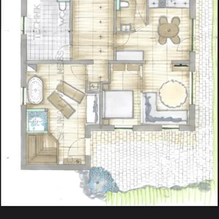 Blockbohlen Holzhaus Mit Sauna, Outdoor Jacuzzi Und Badeteich *