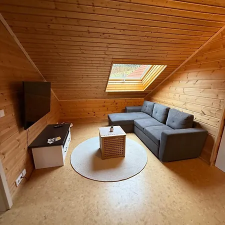 Apartamento Blockbohlen Holzhaus Mit Sauna, Outdoor Jacuzzi Und Badeteich Gersfeld