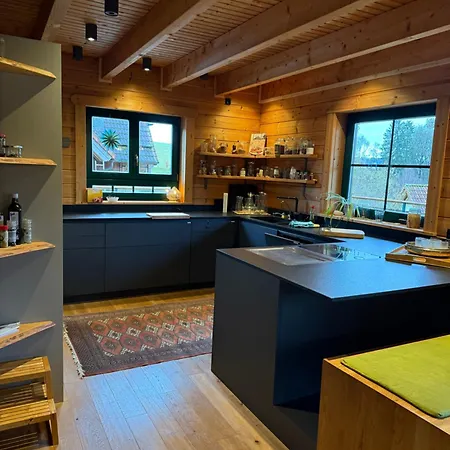 Apartamento Blockbohlen Holzhaus Mit Sauna, Outdoor Jacuzzi Und Badeteich Gersfeld