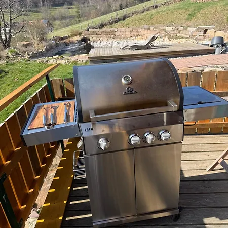 Blockbohlen Holzhaus Mit Sauna, Outdoor Jacuzzi Und Badeteich