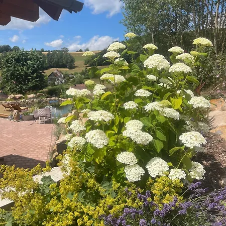 Διαμέρισμα Blockbohlen Holzhaus Mit Sauna, Outdoor Jacuzzi Und Badeteich