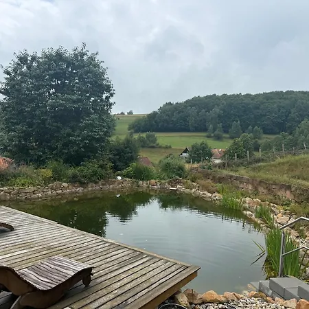 Apartamento Blockbohlen Holzhaus Mit Sauna, Outdoor Jacuzzi Und Badeteich *