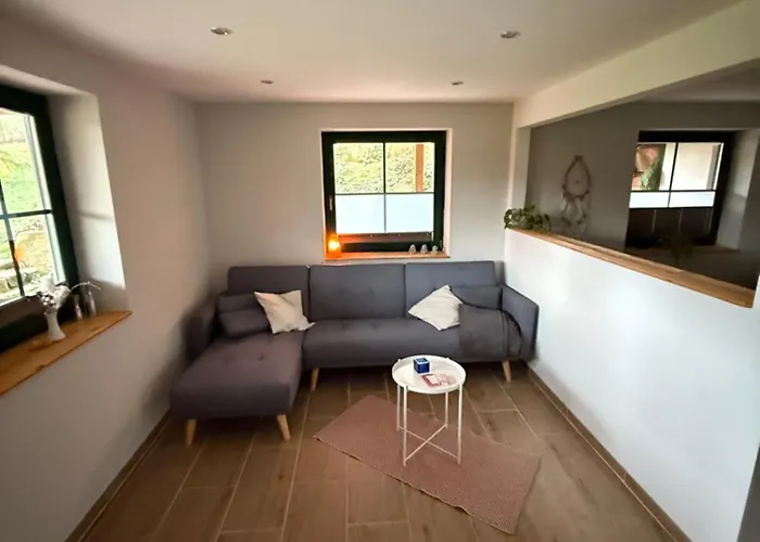 Blockbohlen Holzhaus Mit Sauna, Outdoor Jacuzzi Und Badeteich Апартаменты Герсфельд